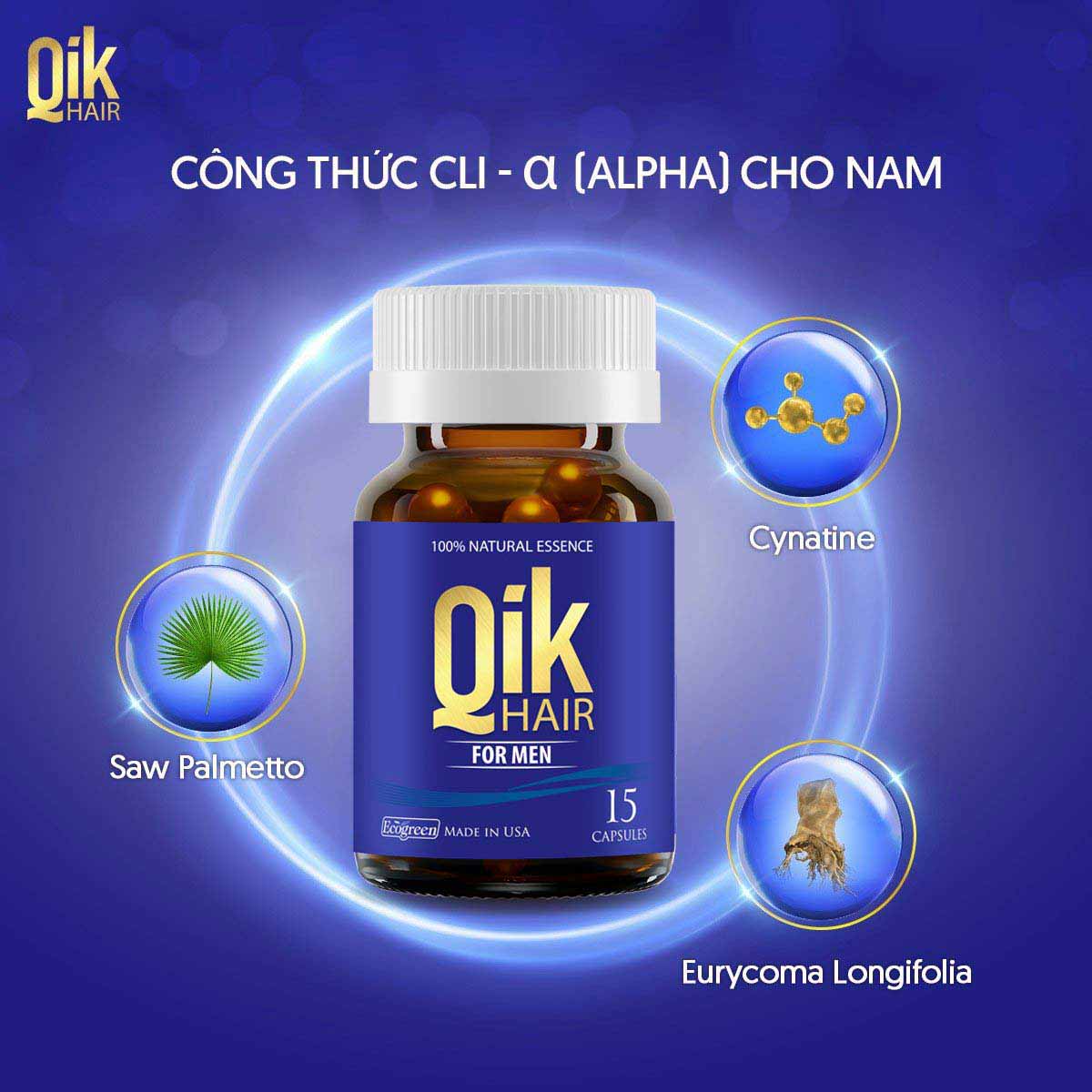 qik hair for men 15 viên