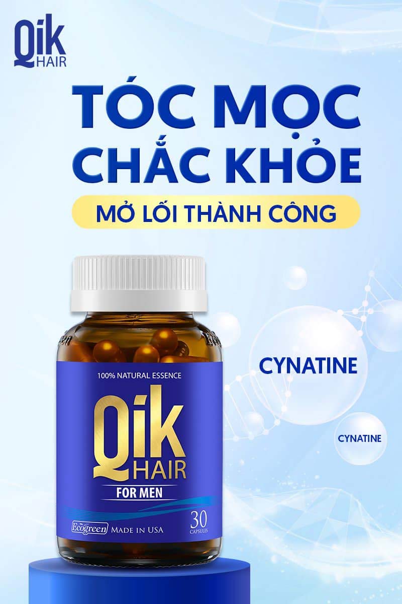 sản phẩm qik hair for men 30 viên