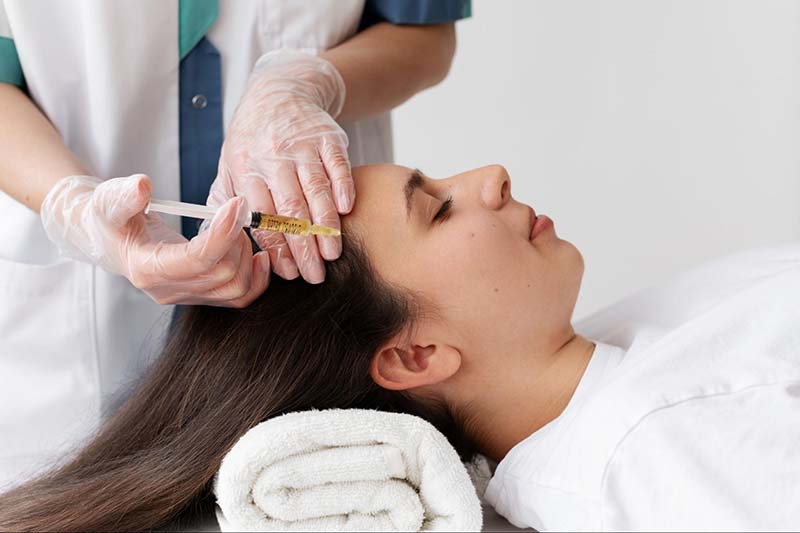 tiêm huyết tương giàu tiểu cầu chữa rụng tóc