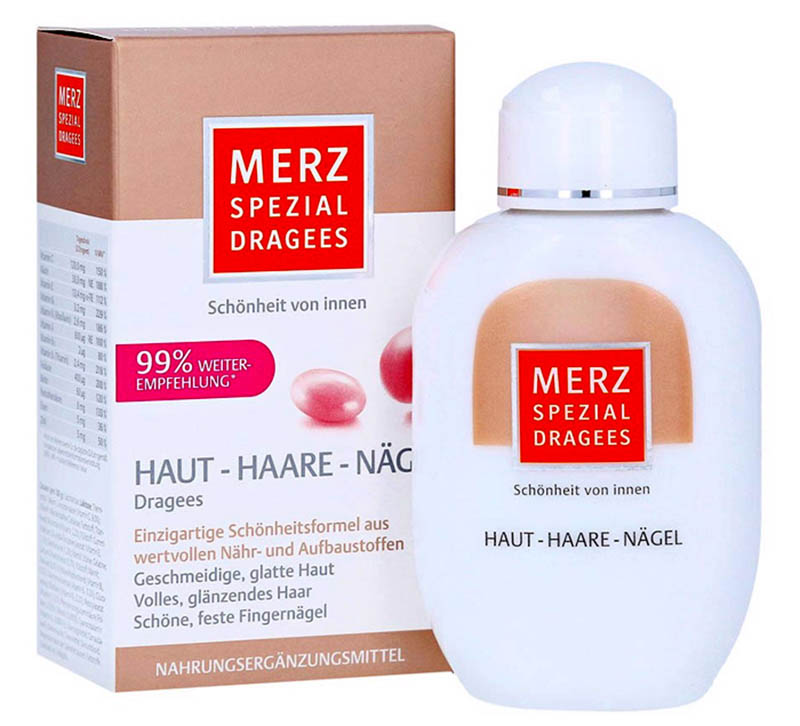 Viên uống trắng da của Đức Merz Spezial Dragees Haut-Haare-Nagel