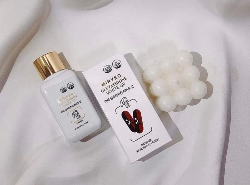 Viên uống trắng da của Hàn Miryeo Glutathione White Up Viên uống trắng da của Hàn Miryeo Glutathione White Up