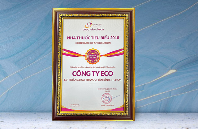 Nhà thuốc tiêu biểu năm 2018