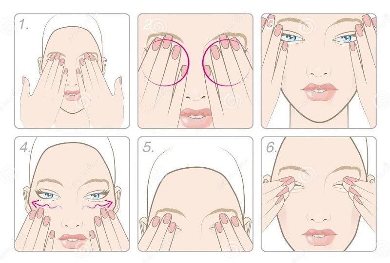 Thực hiện các bài tập về mắt