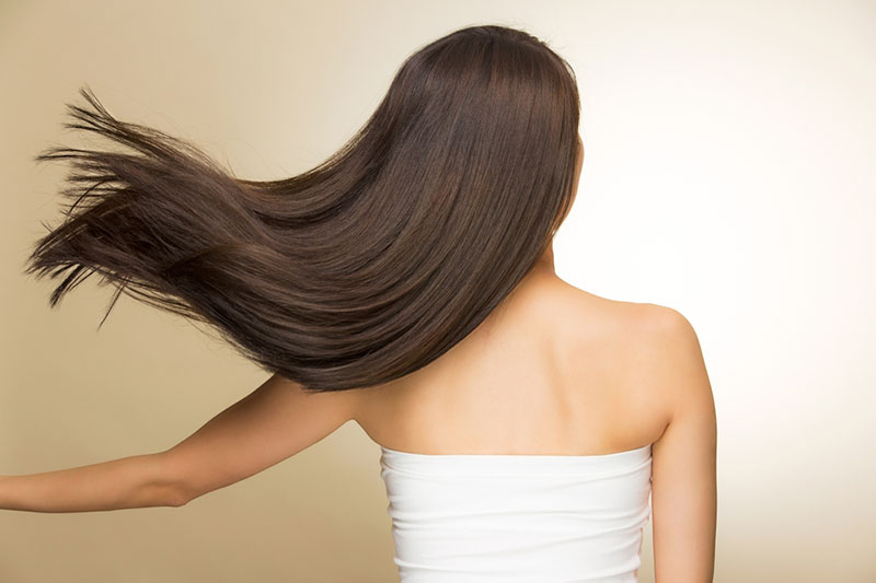 mái tóc dài suông mượt