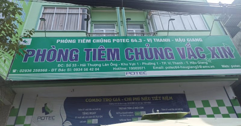 Phòng tiêm chủng Potec 64, Hậu Giang