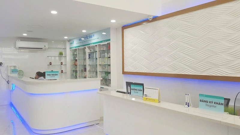 Sảnh đăng ký khám bệnh tại Phòng khám Đa khoa Đại Y