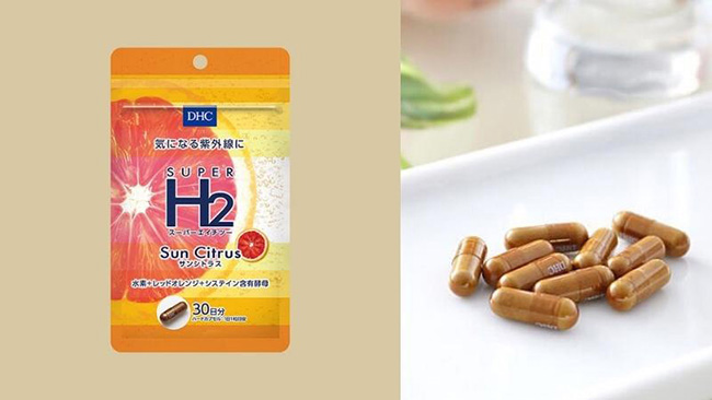 Viên uống trắng da chống nắng DHC Super H2 Sun Citrus Nhật Bản