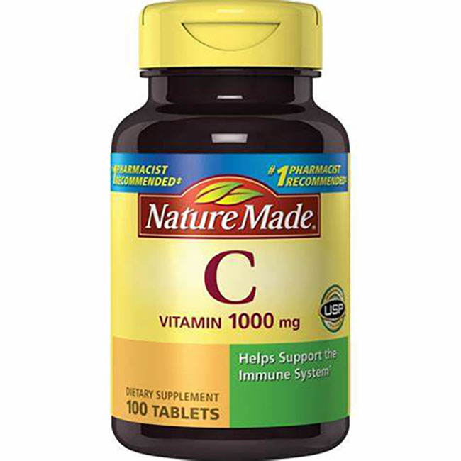 Viên uống trắng da chống nắng Vitamin C Nature Made C 1000mg 365 Tablets