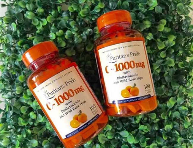 Viên uống trắng da chống nắng Vitamin C Puritan's Pride 1000mg