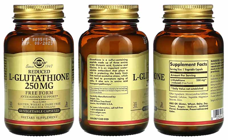 Viên uống trắng da Glutathione của Mỹ Solgar L-Glutathione