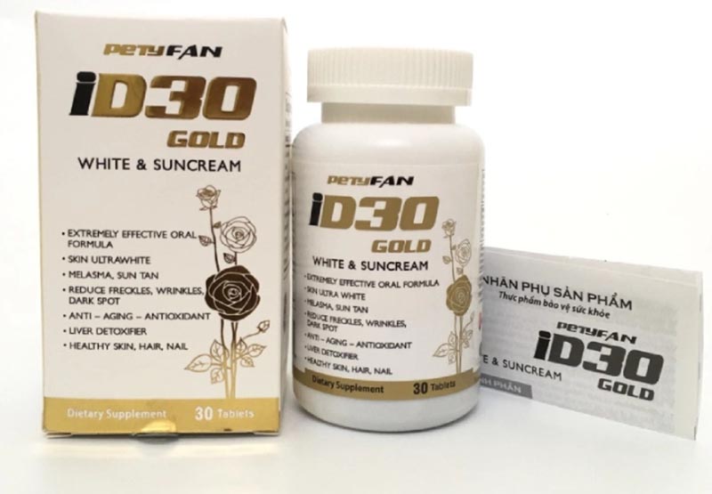 Viên uống làm trắng da của Mỹ ID 30 Gold White