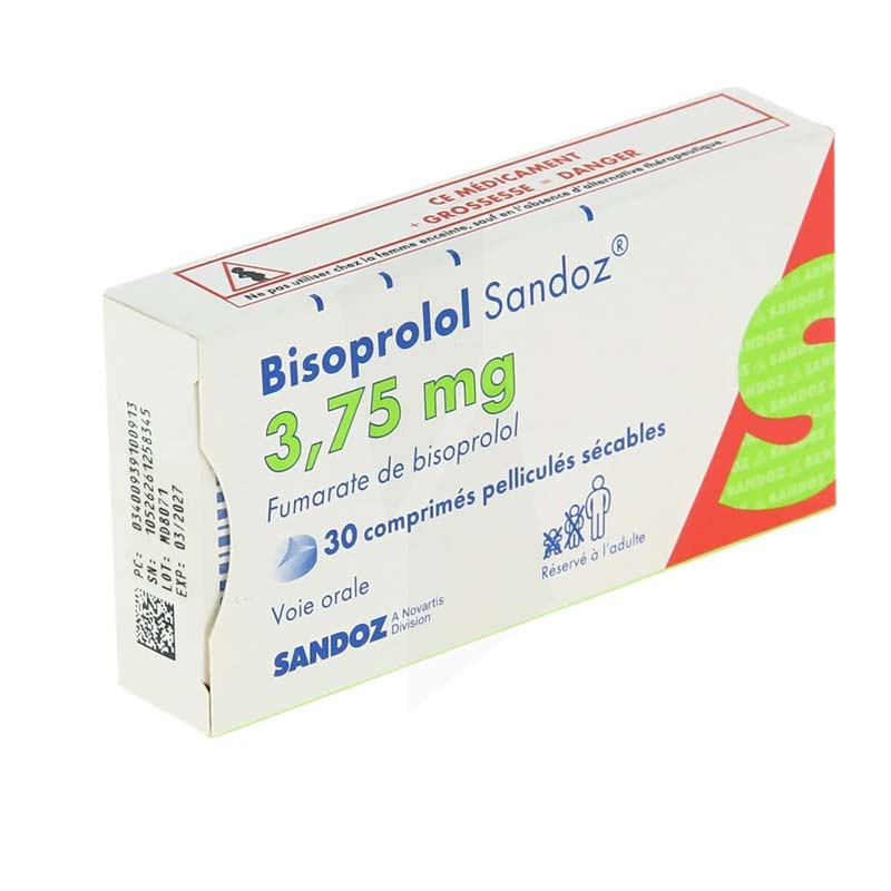 bisoprolol 3.75mg của sandoz