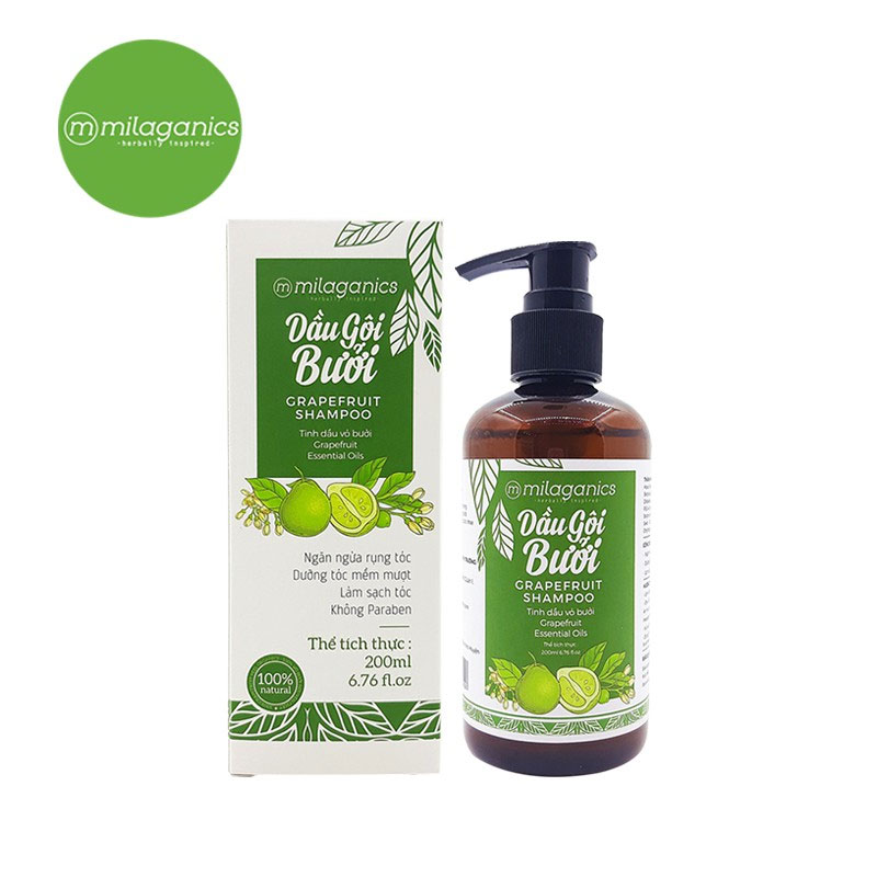 dầu gội bưởi milaganics trị rụng tóc