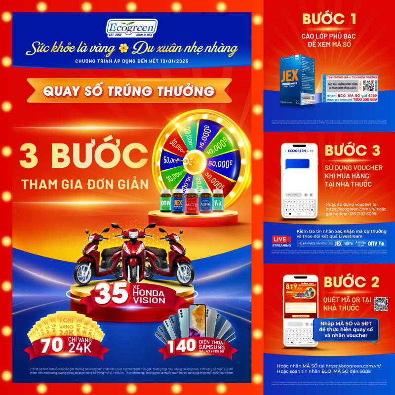 Hướng dẫn cách tham gia chương trình quay số trúng thưởng