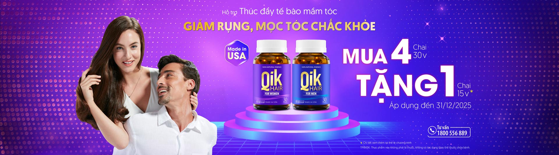 banner khuyến mãi qik hair 2025 ecp pc