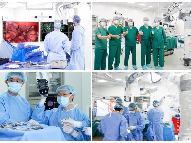 bv tâm anh sử dụng robot mổ não