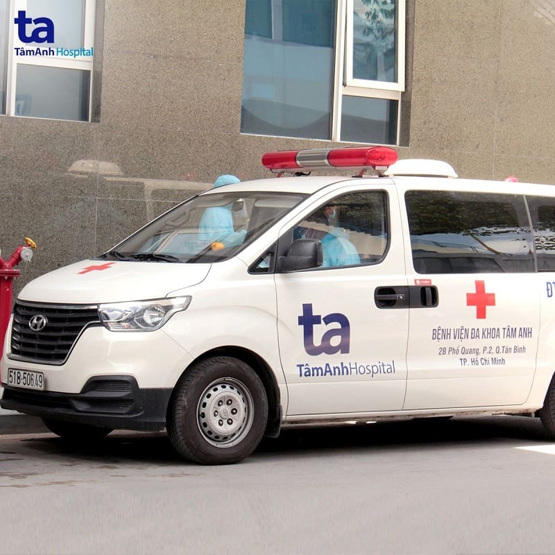 hệ thống xe cấp cứu bv tâm anh