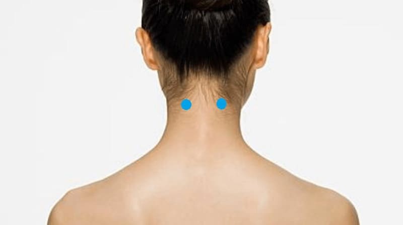 vị trí huyệt thiên trụ