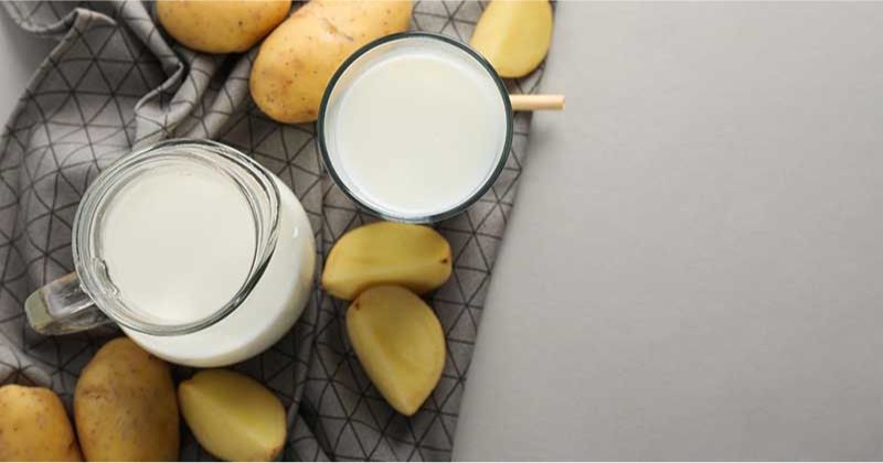 cách dùng khoai tây và sữa tươi làm trắng da tay