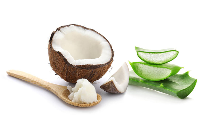 cách làm trắng da tay bằng nha đam cùng dầu dừa