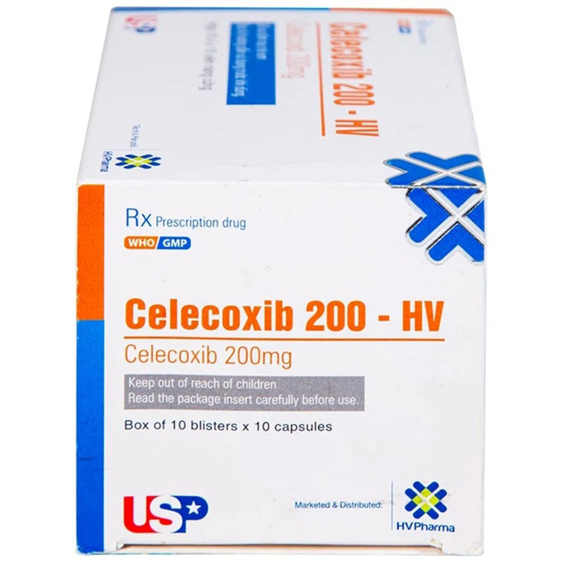 Hộp thuốc Celecoxib 200mg 10 vỉ 10 viên