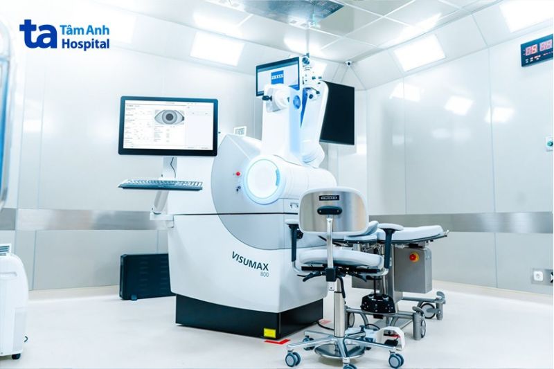 Máy Femtosecond Laser VISUMAX 800 tại Hệ thống Bệnh viện Đa khoa Tâm Anh - Ảnh: BVĐK Tâm Anh.