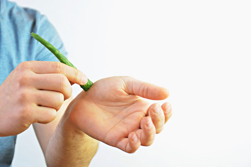 nha đam giúp làm dịu làn da bị cháy nắng