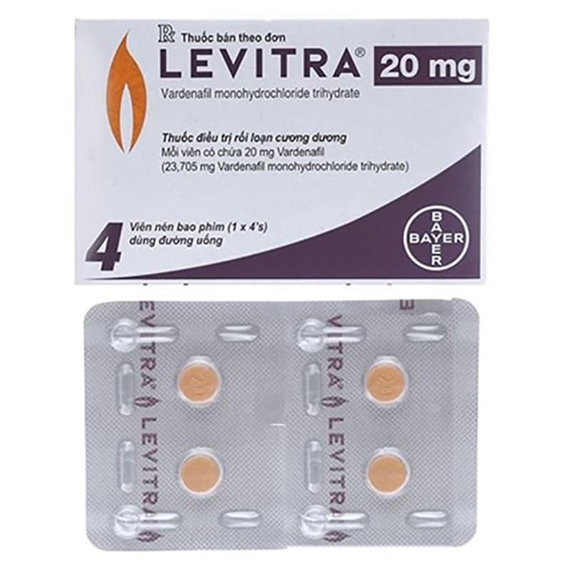 thuốc levitra 20mg có giá dao động khoảng 450.000 VND
