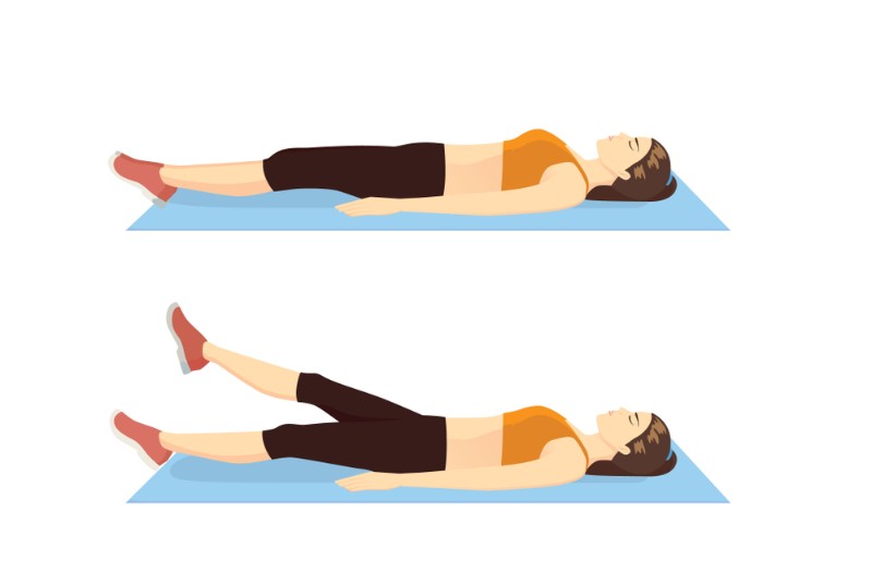 Bài tập nâng chân nằm