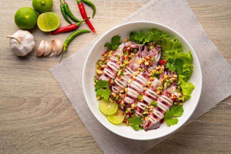 món mực cho người gan nhiễm mỡ