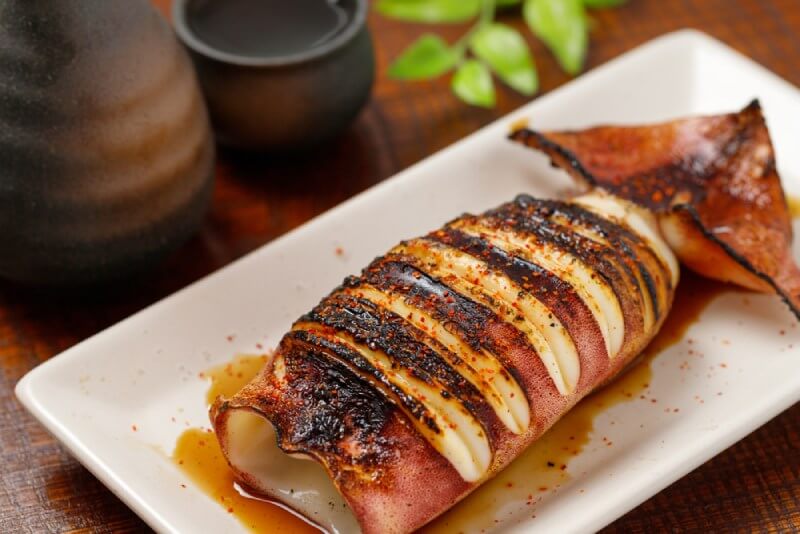 mực nướng cho người gan nhiễm mỡ