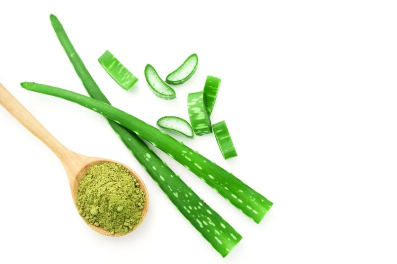 bột trà xanh và nha đam trị nám