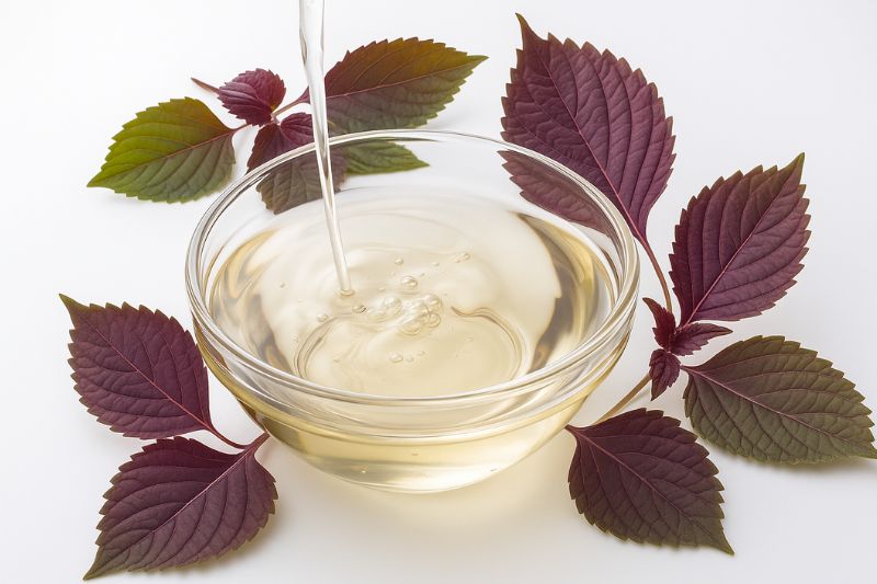 kết hợp lá tía tô với giấm trắng làm mờ tàn nhang