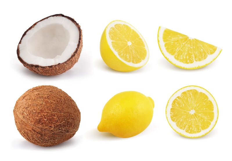 dầu dừa kết hợp với chanh