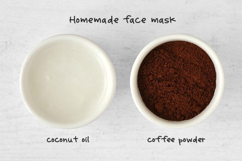 mặt nạ trị nám bằng bột cà phê và dầu dừa