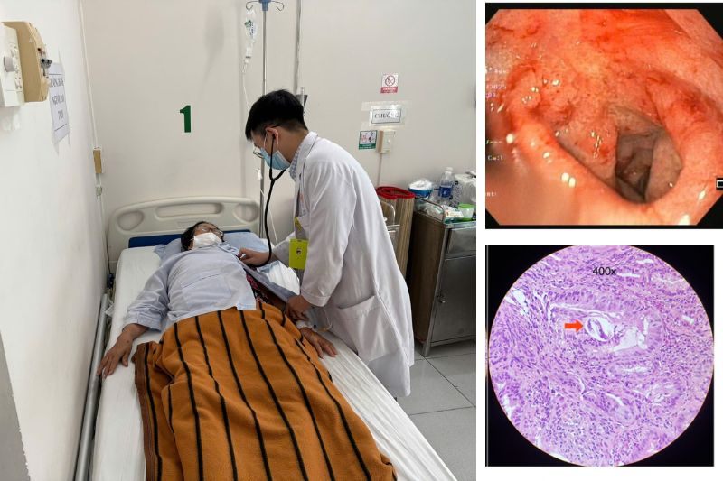 bác sĩ đang khám cho bệnh nhân