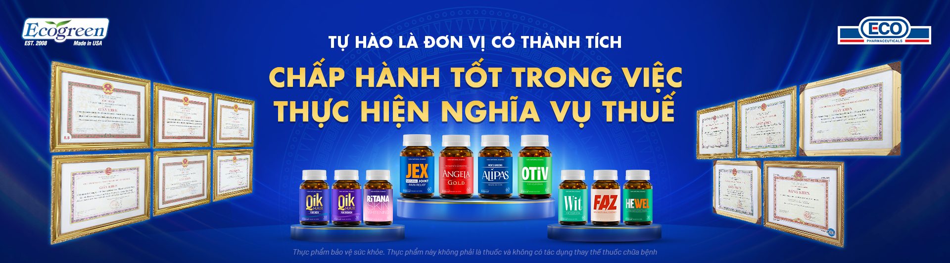 ECO Pharma chấp hành tốt nghĩa vụ thuế