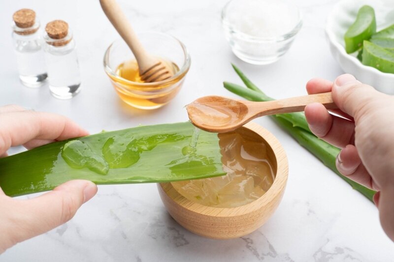 kết hợp nha đam với mật ong