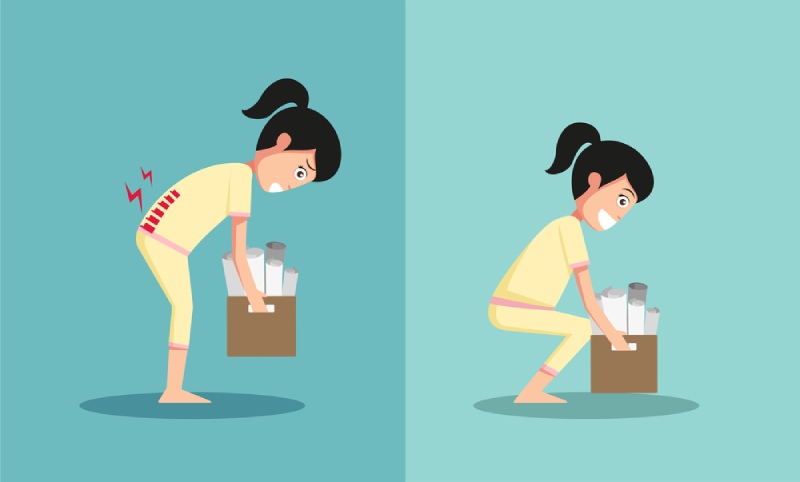 Tránh bưng bê vật nặng sai tư thế