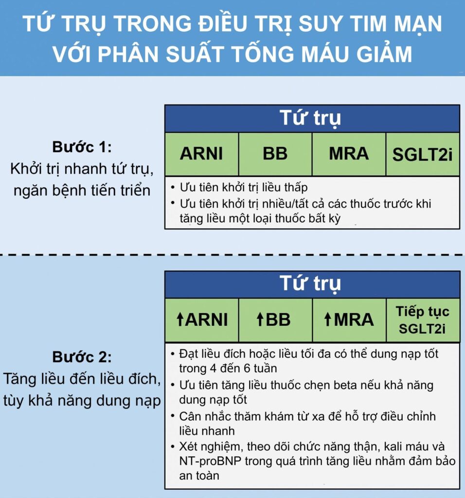nguyên tắc áp dụng tứ trụ điều trị suy tim