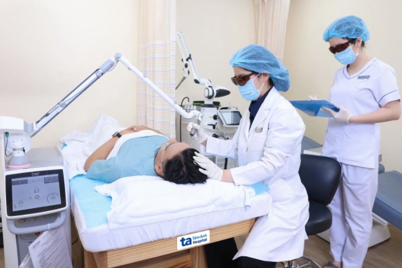 công nghệ laser điều trị đốm sắc tố ở tâm anh