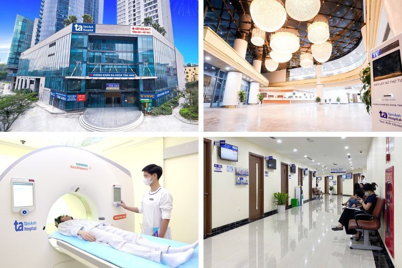 không gian phòng khám đa khoa tâm anh cầu giấy
