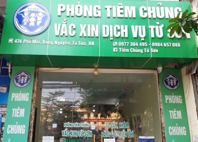 phòng tiêm chủng dịch vụ từ sơn