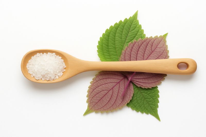 chữa đồi mồi bằng lá tía tô và muối hạt