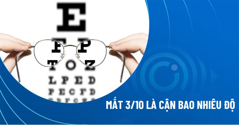 Đo mắt 3/10 là cận bao nhiêu độ? Có phải đeo kính không?