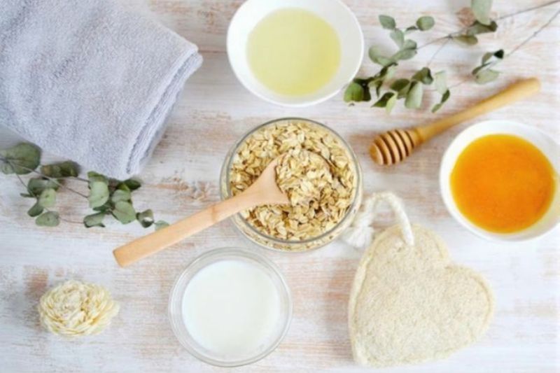 mặt nạ bột yến mạch trị đồi mồi ở mặt