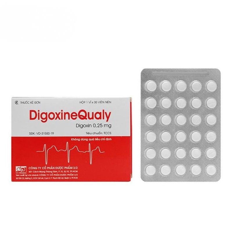 một hộp thuốc digoxinequaly