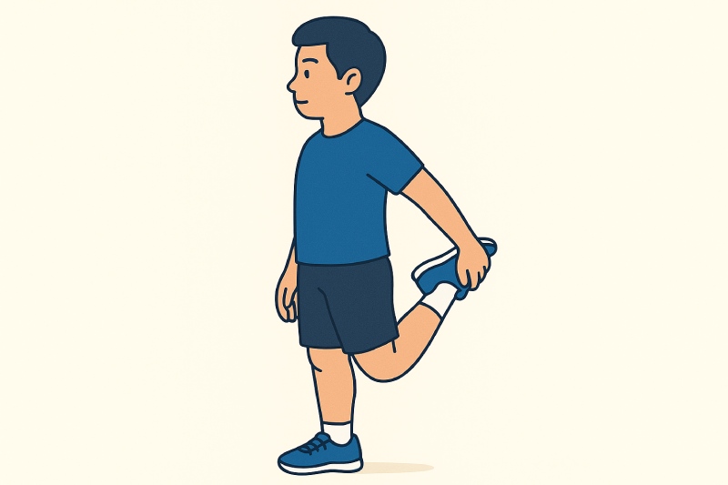 Động tác giãn cơ đùi trước