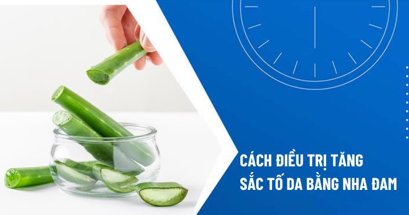 trị tăng sắc tố da bằng nha đam