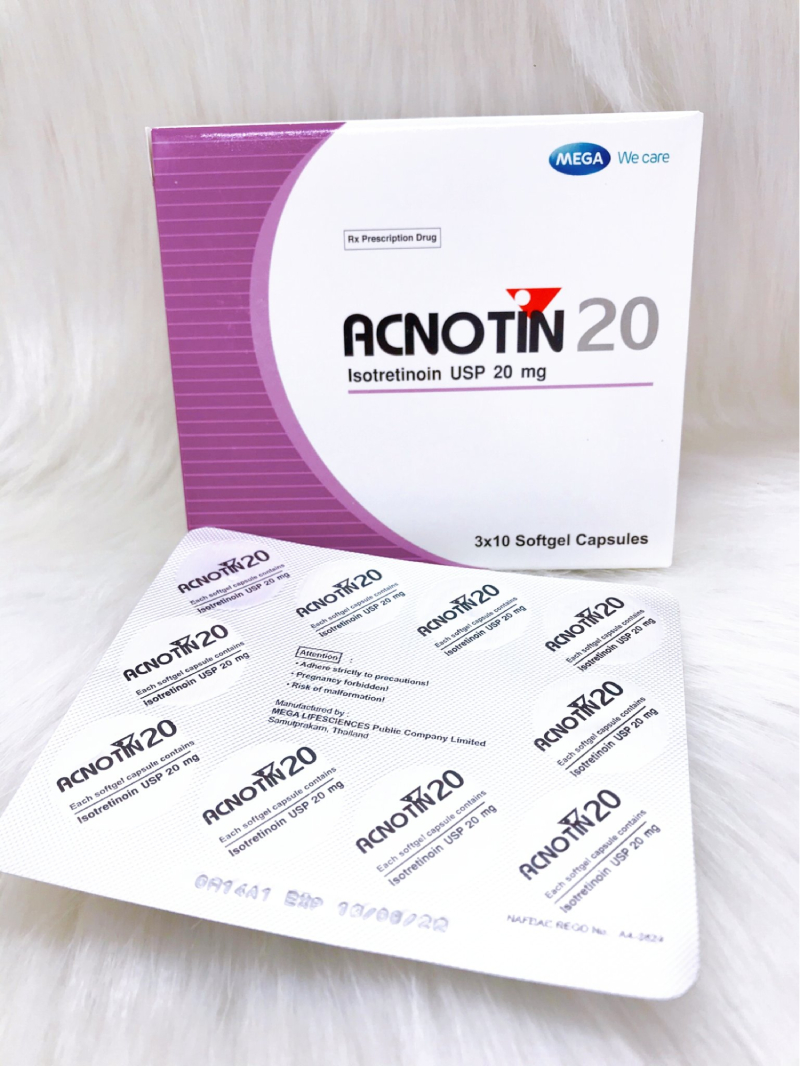 1 hộp thuốc acnotin 20mg